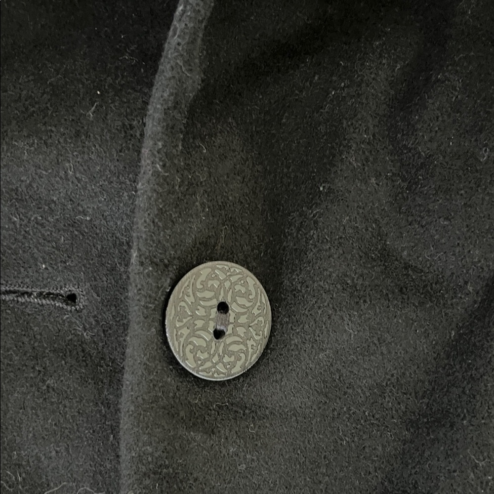 Tahari Black Pea Coat with Faux Fur Collar Sz 10 - NEW - Picture 4 of 8